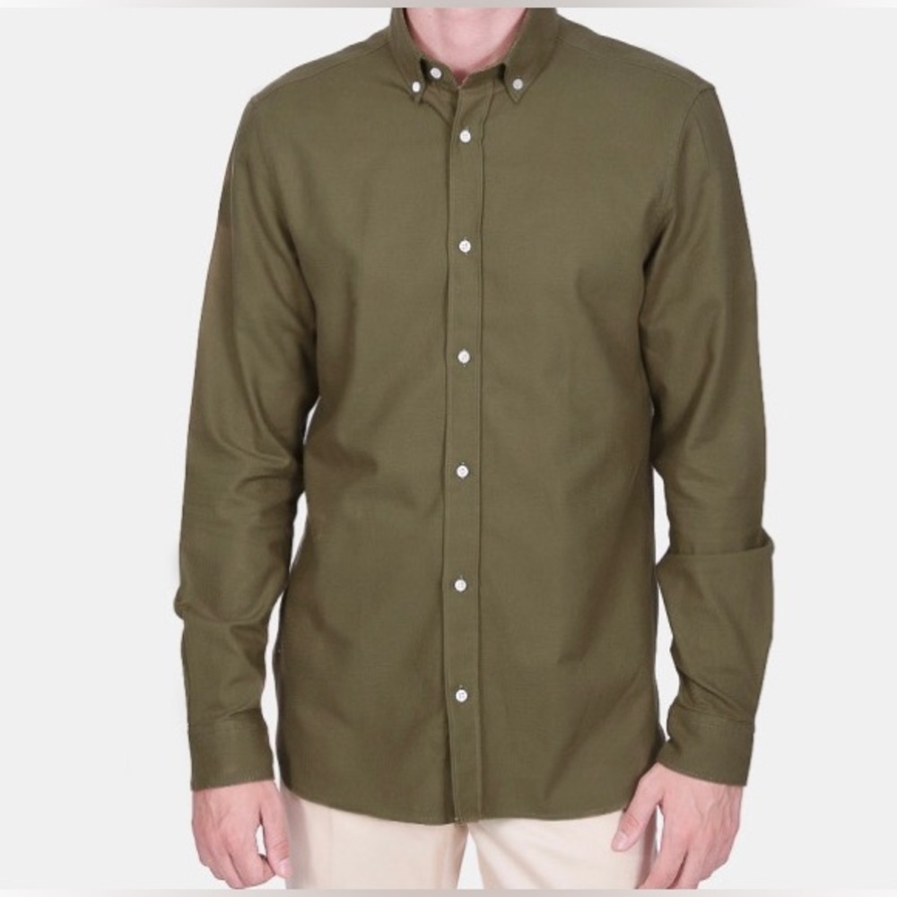 Printemps paris cotton flannel shirt khaki